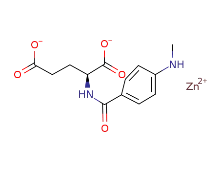 L-p-methylaminobenzoyl glutamate zinc salt